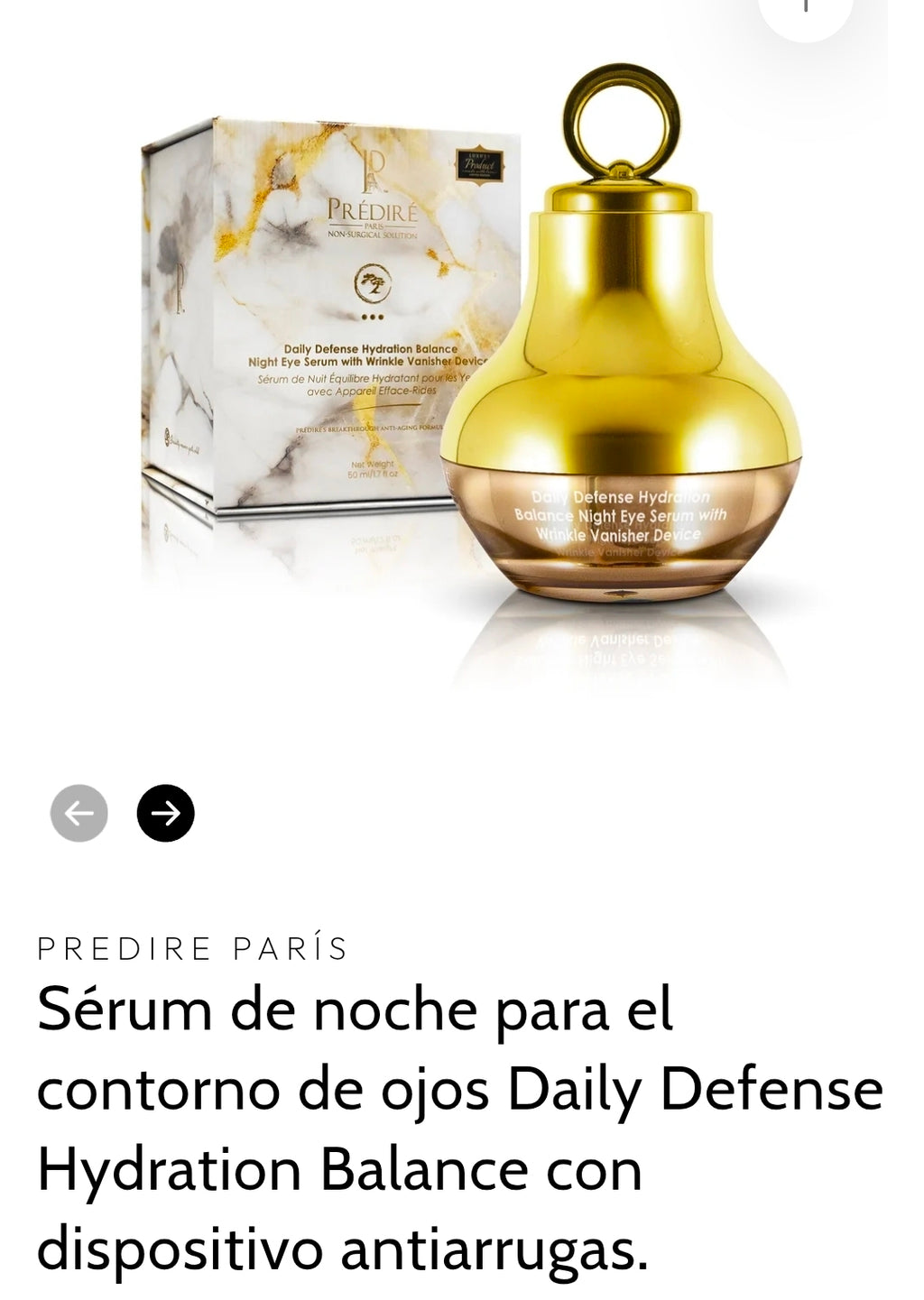 Prédiré Paris Daily Defense – Sérum de Noche para el Contorno de Ojos