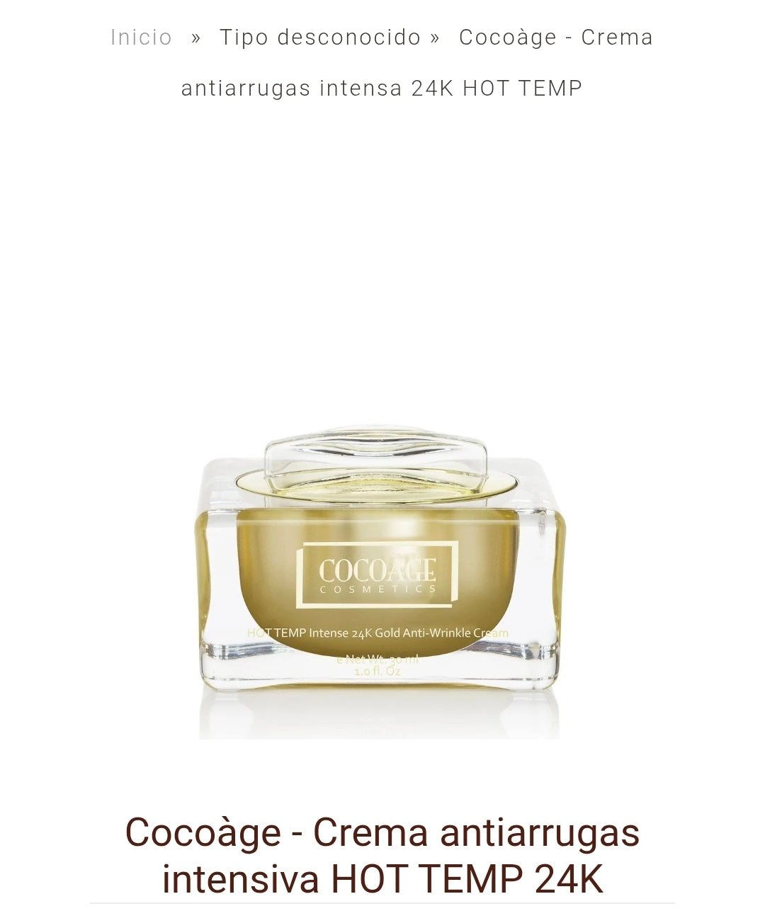 Crema antiarrugas