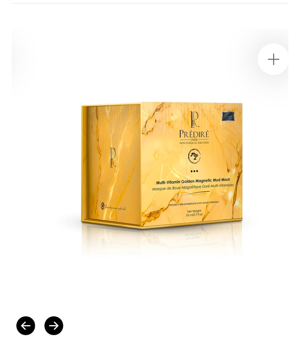 Mascarilla de Barro Magnética Dorada Multivitamínica – Prédiré Paris