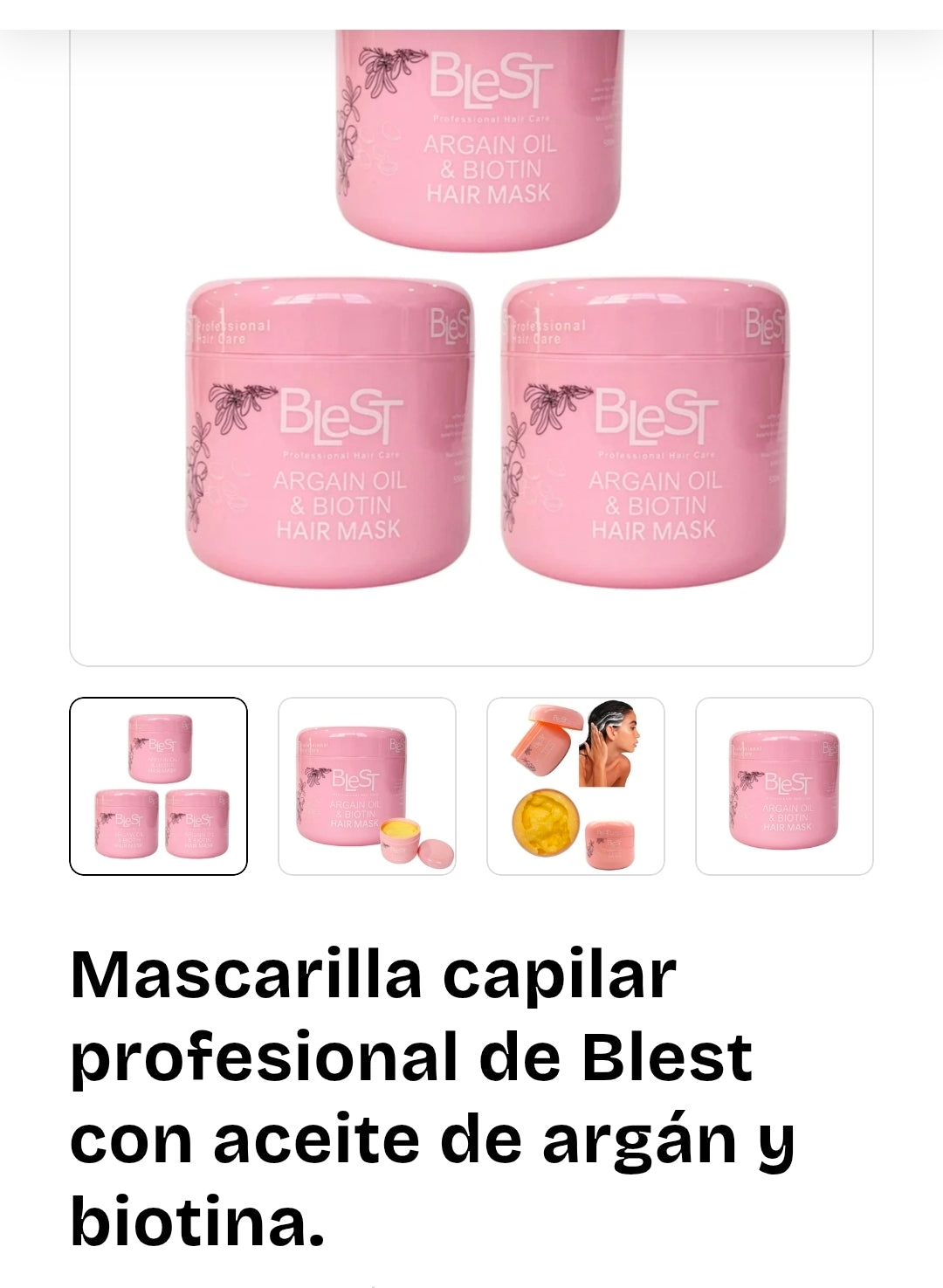 Mascarillas capilar profesional