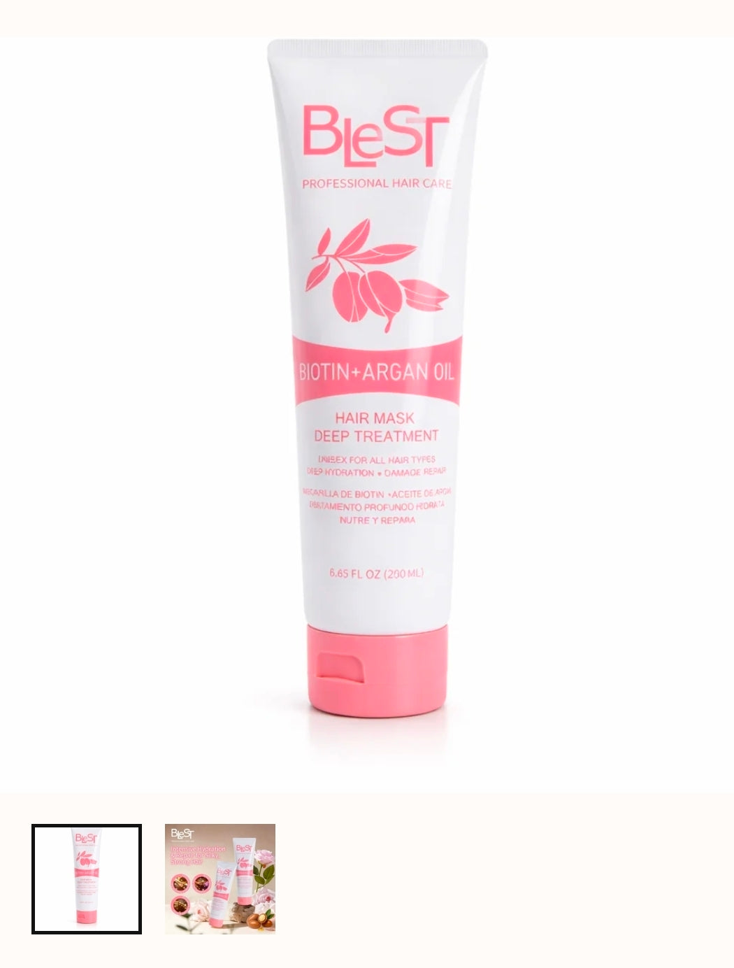 BleSt Biotin + Argan Oil – Mascarilla Capilar de Tratamiento Profundo 200 ml