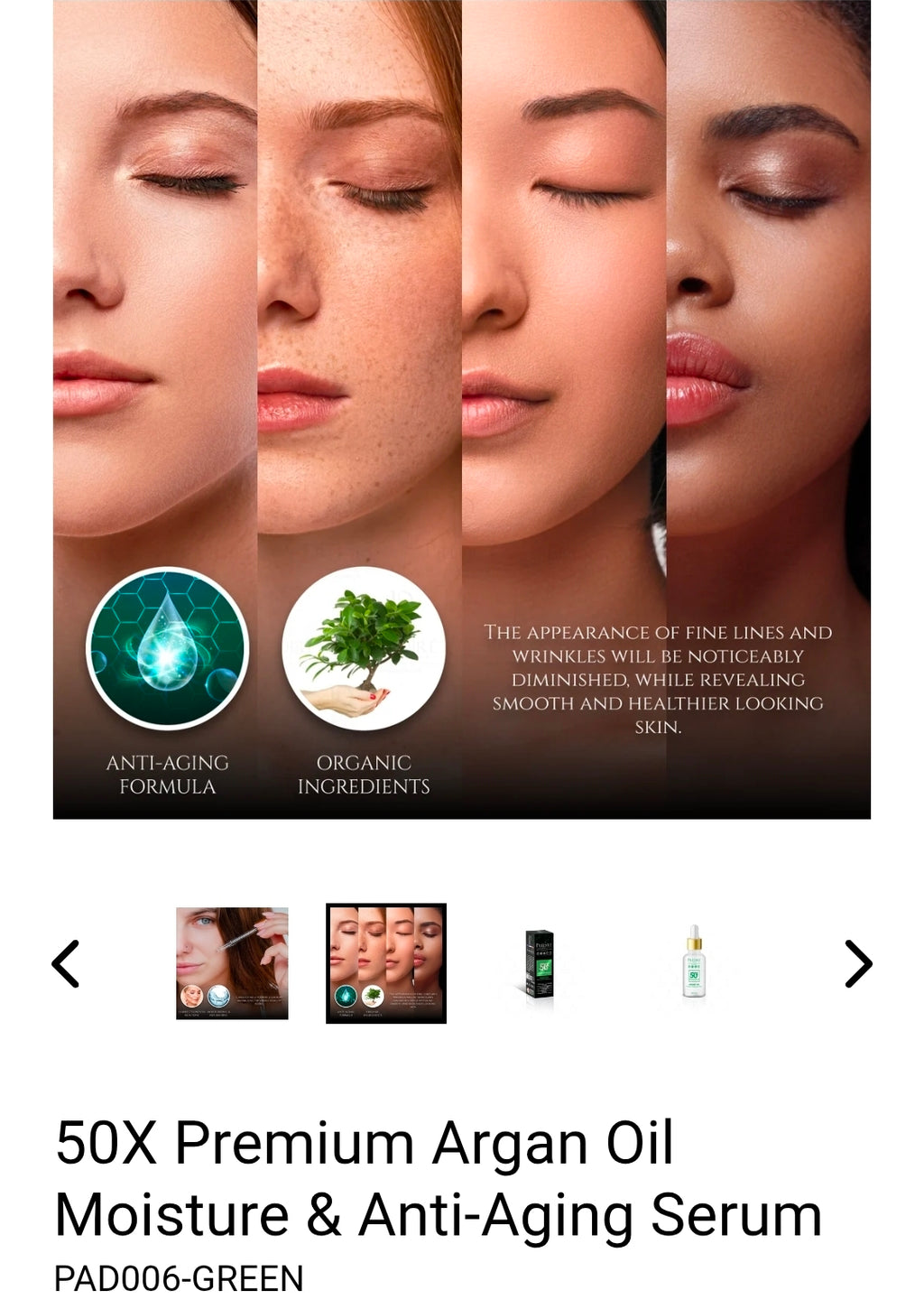 Prédiré 50X Premium Argan Oil Moisture & Anti-Aging Serum